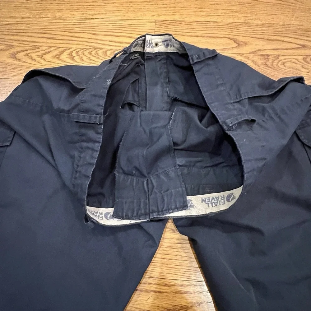 Fjallraven Pants Mens 38x30 Dark‎ Blue G-1000 Cargo Hiking Outdoor